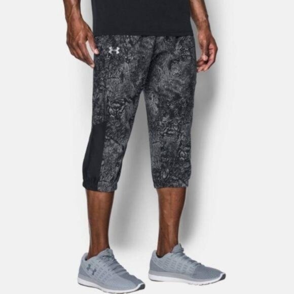 Under Armour Men's Storm Run 3/4 Reflective Pants Black 1289754-002 Small - Picture 1 of 5